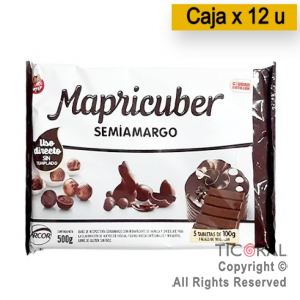 ARCOR MAPRICUBER TABLETA SEMIAMARGO 12 X 500 GRS